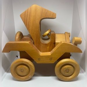 Handcrafted wood large classic car